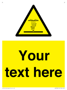 Custom warning geyser water jet